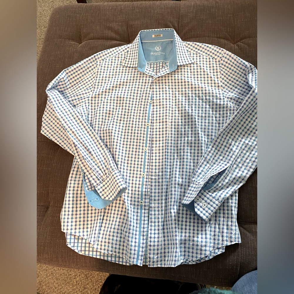 Bugatchi dress shirt for men.